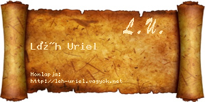 Léh Uriel névjegykártya